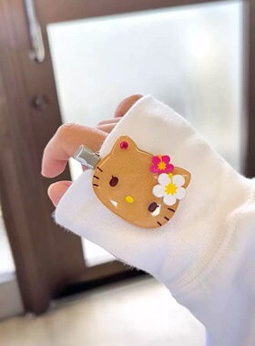 nah三丽鸥夏威夷黑皮kitty猫发夹甜美少女心可爱美乐蒂发卡古早