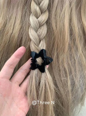 nah土酷少女千禧黑色星星抓夹