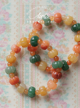 民族风女天然金丝玉渐变手串手链