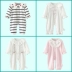 Trẻ sơ sinh dài tay và ngắn tay người thân bé gái cotton romper quần áo 3-6 tháng mùa hè và mùa thu túi giá vé dịch vụ điều hòa không khí - Áo liền quần Áo liền quần