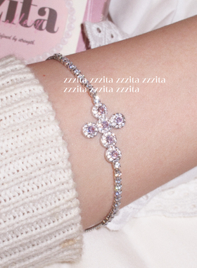 ZZZITA 混血角色卡·Playful Cutie～百搭高级小众闪钻十字架手链