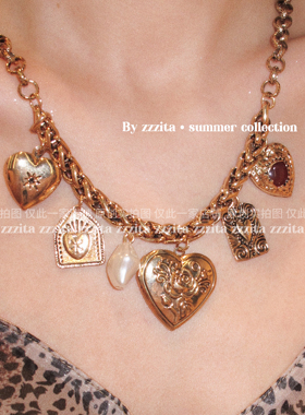 ZZZITA 千禧年代·Vintage Heart～美式中古辣妹做旧爱心项链