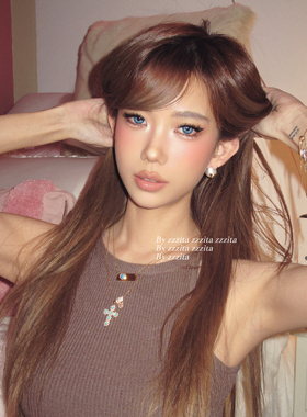 ZZZITA 千禧蓝梦·blue angel～原创湖蓝十字架闪钻爱心项链送礼