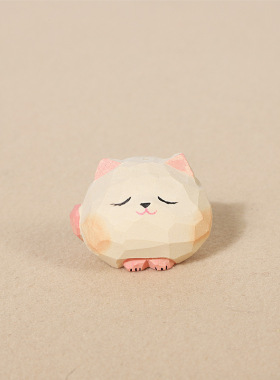 手工木雕小猫咪汽车钥匙