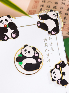 网红爆款熊猫镂空书签创
