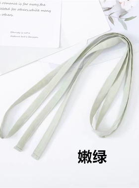 棉麻细窄绑带连衣裙衬衣服饰配件