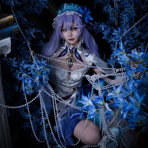 白鹿团子坎特蕾拉cos服鸣潮坎特蕾拉cosplay二次元扮演服 - 图1