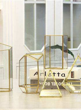 欧式客厅玻璃罩摆件服装店摆设