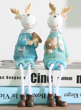 麋鹿结婚礼物吊脚娃娃酒柜装饰品