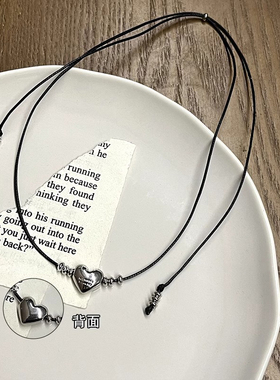 字母爱心可调节编绳项链女多种戴法甜酷可调节个性锁骨链个性颈链