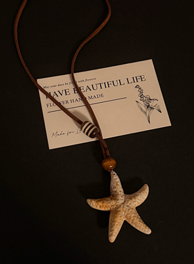 高级感原创自制韩版ins海洋派大星长款项链小众复古可调节毛衣链