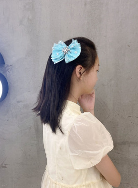 冰雪公主发夹蝴蝶结发卡DIY材料