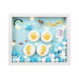 Детские отпечатки рук и ног, детская чернильная подушечка, сувенир ручной работы, отпечаток рук, фоторамка