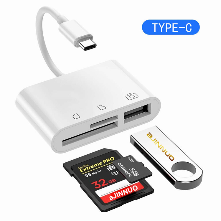 相机读卡器转手机苹果华为Typec口适用佳能富士尼康内存SD卡TF/CF
