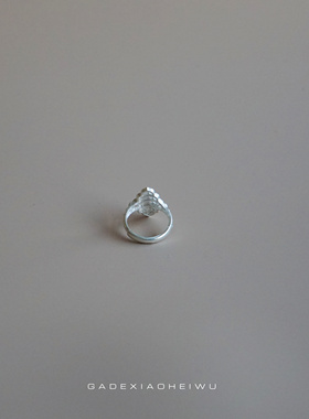 呷的小黑屋纯银戒指足银990戒指民族风戒指小众彝族戒指百搭