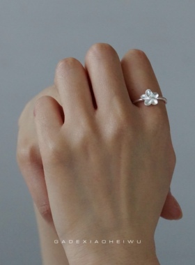 戒指锆石镶嵌戒指纯银简约