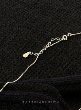 呷的小黑屋990足银爱心简约吊坠项链简约高级情人节礼物百搭项链