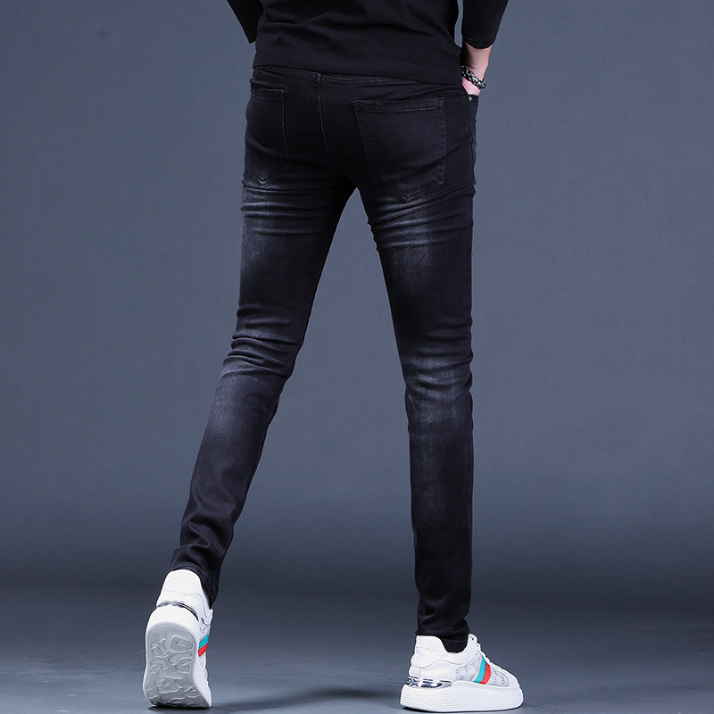 2023新款春秋男士刺绣破洞牛仔裤 海豪森牛仔裤