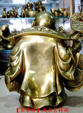 铜弥勒佛笑佛送宝摆件家居装饰品客厅卧室桌面吉祥纳福工艺礼品