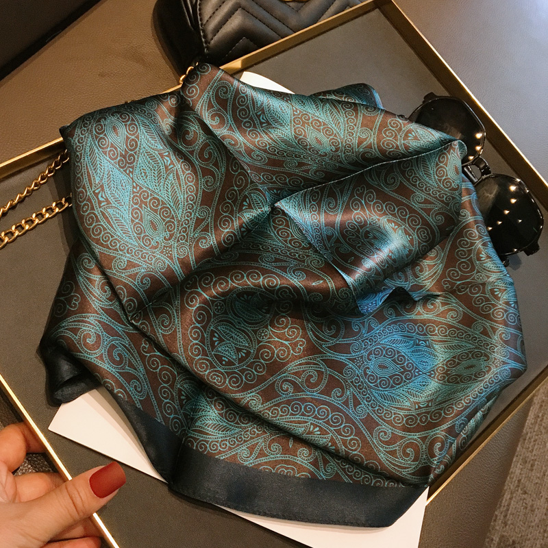 腰果花复古春秋蚕丝装饰新款丝巾 芊灵服饰围巾/丝巾/披肩