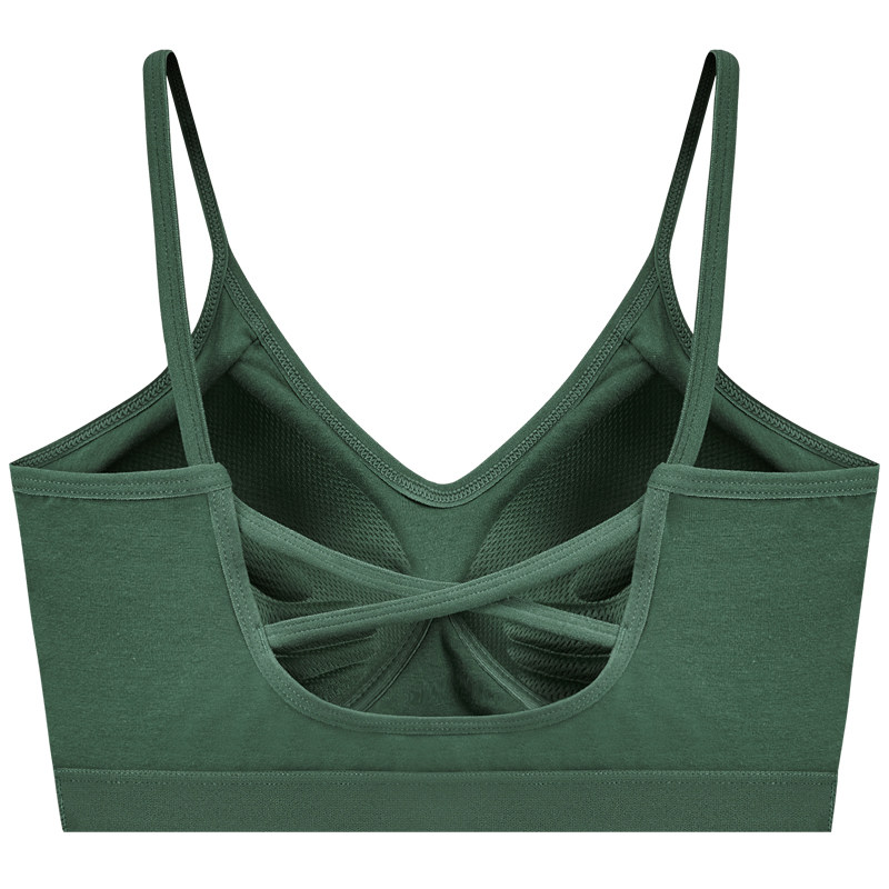 镂空交叉美背吊带背心式一体文胸 蓓莱芬文胸