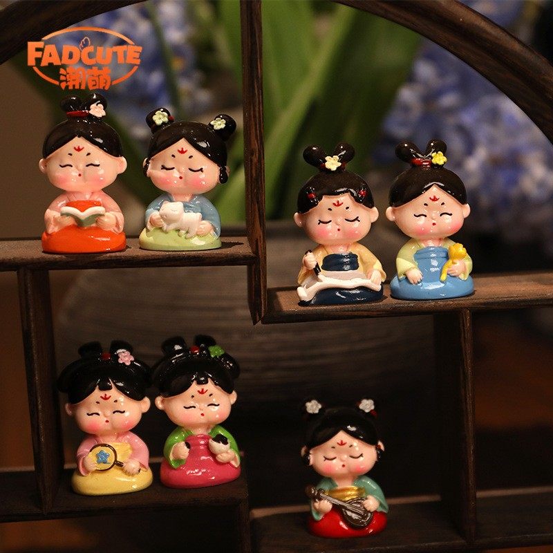 文创纪念品古风唐仕女树脂摆件办公室桌面装饰品盲盒挂饰车载饰品,淘宝优惠券,粉丝福利购,淘宝优惠卷