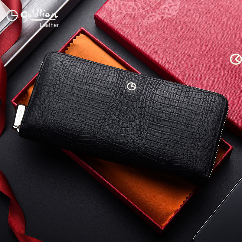 金利来男士长款真皮2022新款钱包 金利来若羽钱包