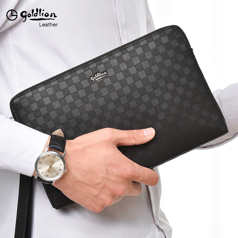 金利来男士真皮时尚信封包高端男包 金利来若羽男士包袋