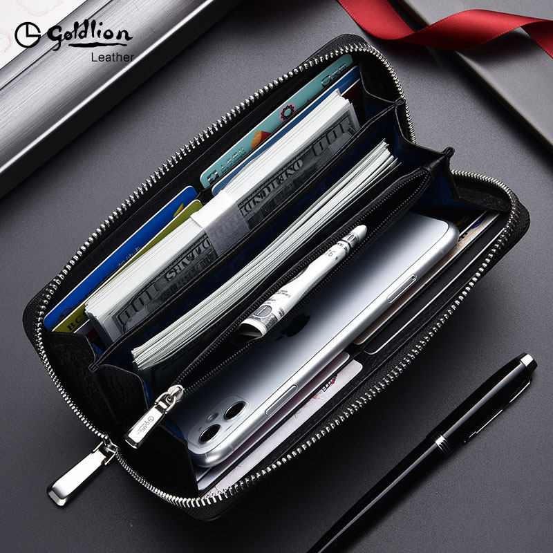 金利来男士长款真皮2022新款钱包 金利来若羽钱包