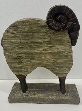 可爱黑脸绵羊装饰摆件门挡