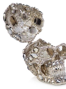 赫斯特仿水晶头骨珠宝盒摆件