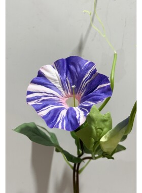 现 纽约下城公园进口自由自在清晨牵牛花仿真花枝装饰花枝高38cm