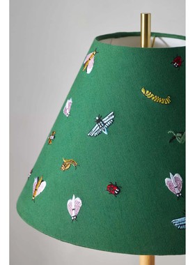 现 纽约下城公园进口我所热爱的世界金妮昆虫刺绣碧绿装饰灯罩