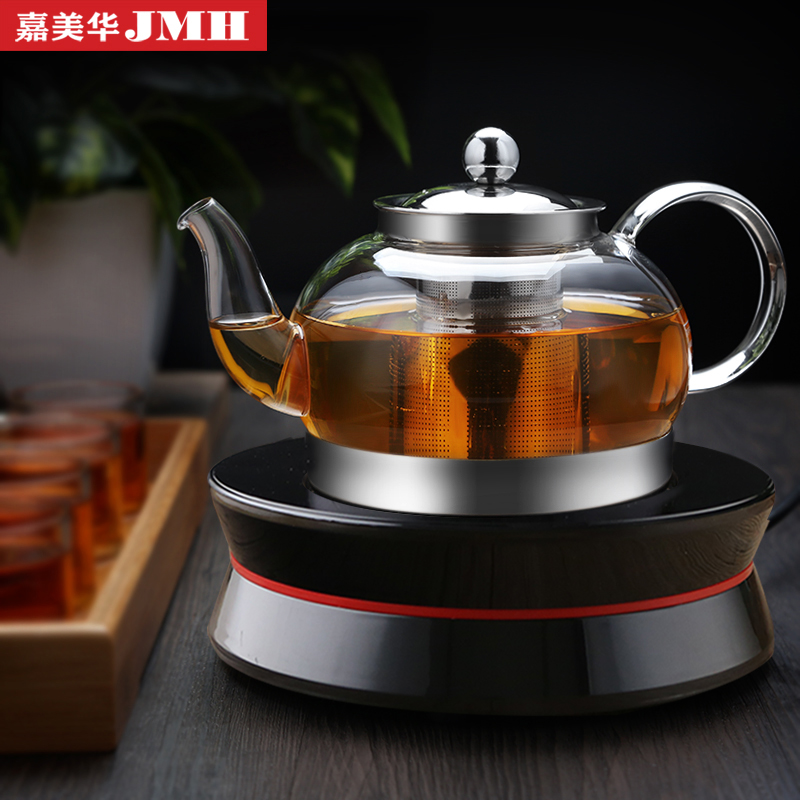 嘉美華茶壺單壺耐熱玻璃茶壺電磁爐專用煮茶壺煮水燒水壺泡花茶壺