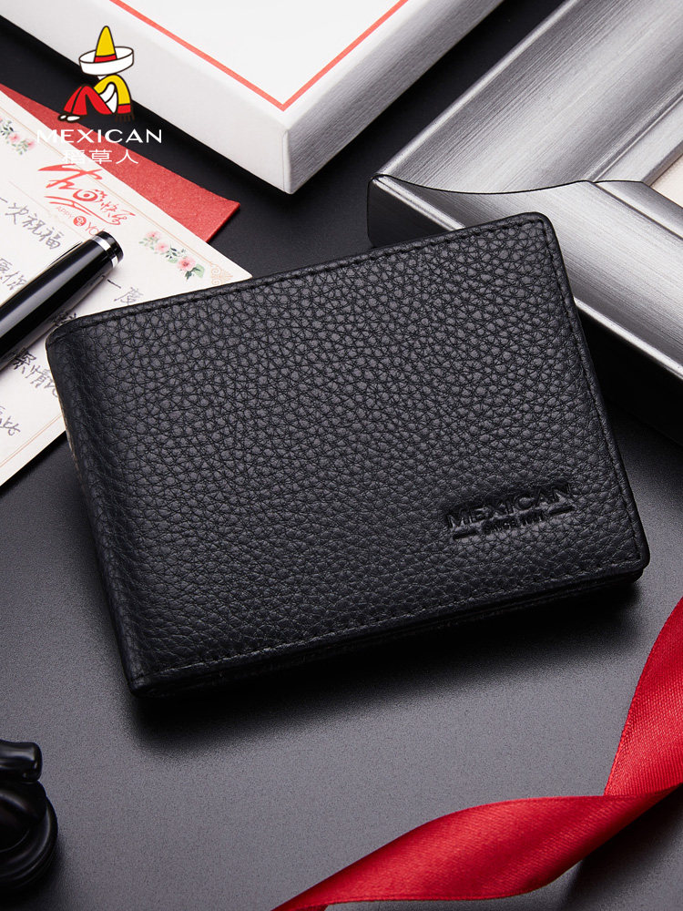 稻草人卡包男真皮大容量男士防消磁多卡位高档驾驶证一体小巧钱包,淘宝优惠券,粉丝福利购,淘宝优惠卷