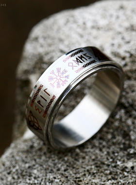 简约气质可转动小众戒指男生学生高级感钛钢指环潮男配饰单身尾戒