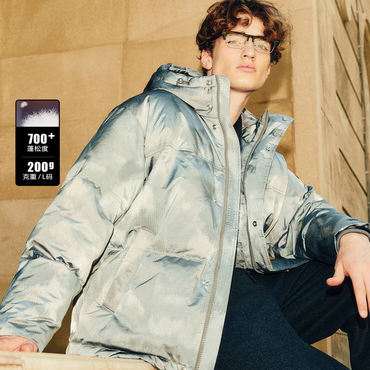 杰克琼斯男装款男士羽绒服情侣宽松面包服保暖外套厚潮2024年秋冬