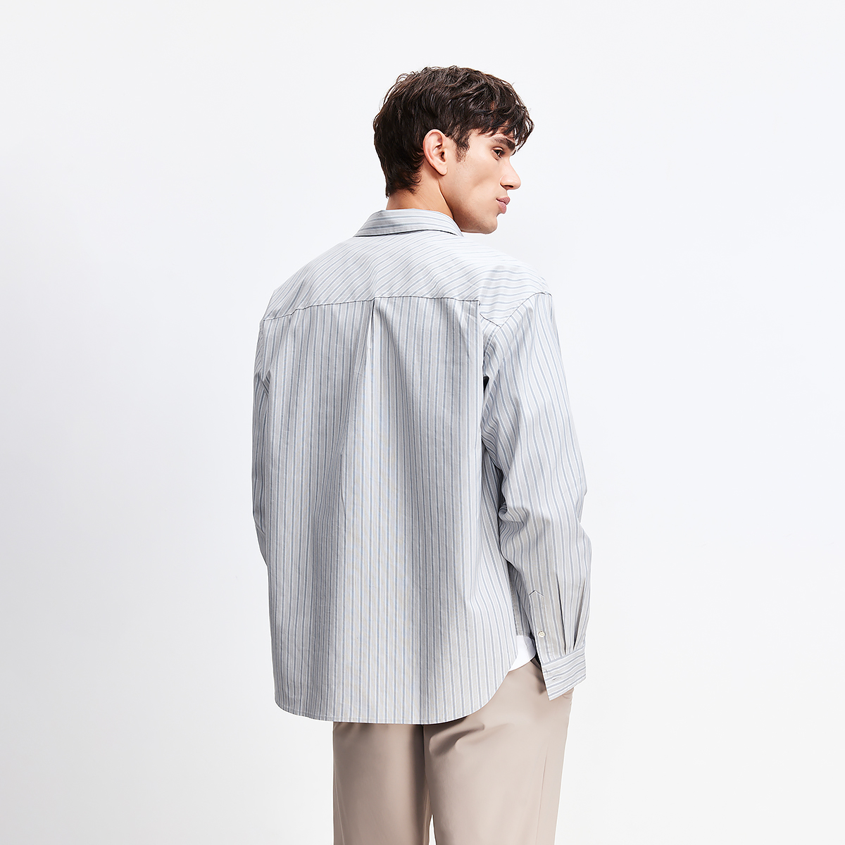 【条纹衬衫男款】杰克琼斯26年春季新款长袖衬衣宽松外套上衣男装