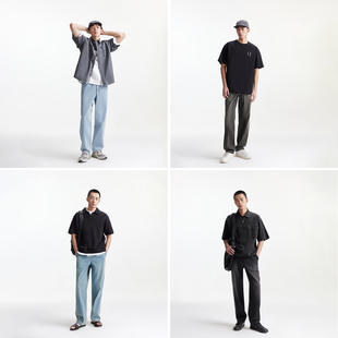 杰克琼斯凉感松紧阔腿牛仔裤 春季新款