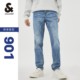 Jack Jones ພາກຮຽນ spring ໃຫມ່ jeans ຜູ້ຊາຍ slim trousers trousers ຜູ້ຊາຍ retro ຊັກ trousers ສີຟ້າບາດເຈັບແລະເຄື່ອງນຸ່ງຫົ່ມຜູ້ຊາຍ