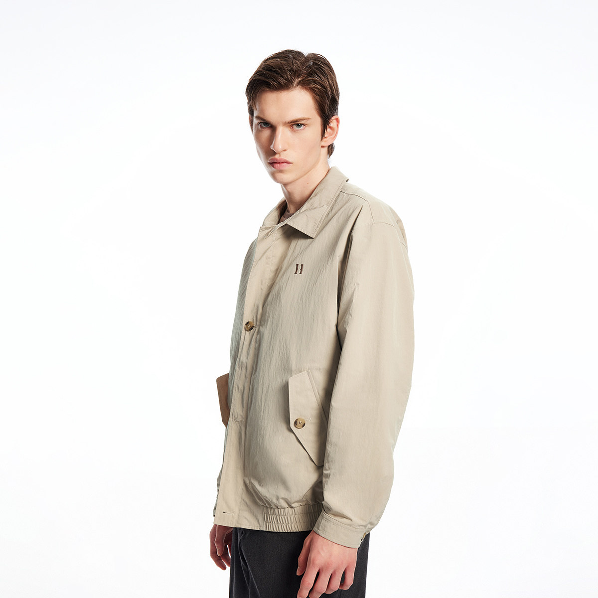 SEASON HIGH男装夹克秋季新款时尚刺绣贴袋舒适宽松休闲上衣,淘宝优惠券,粉丝福利购,淘宝优惠卷