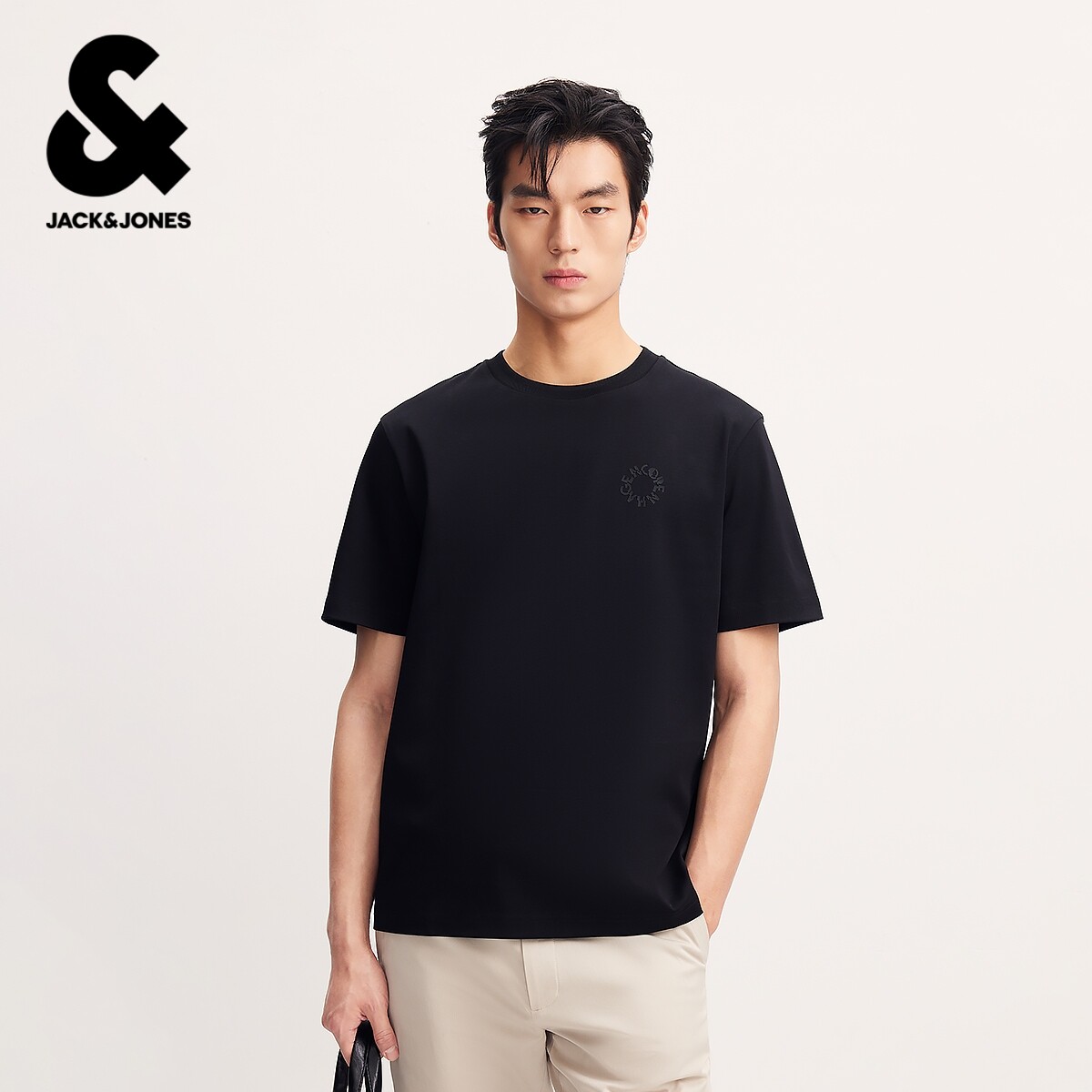 杰克琼斯纯棉短袖T恤上衣