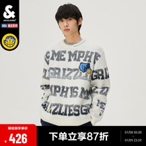 Jack Jones autumn winter new mens NBA joint Grizzlies Grey Bears Comfort Cover Fashion Stitch Sweatshirt Manhood