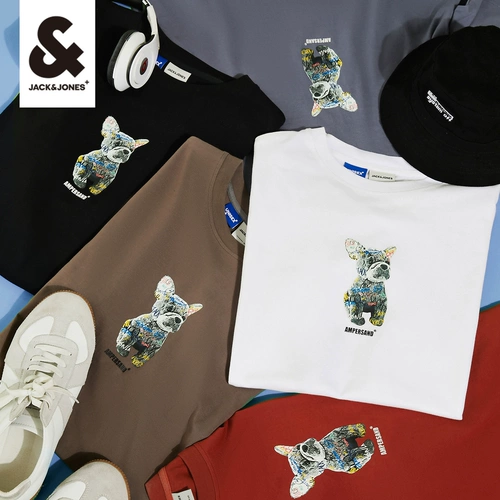 Мультяшная хлопковая футболка с коротким рукавом для отдыха, круглый воротник