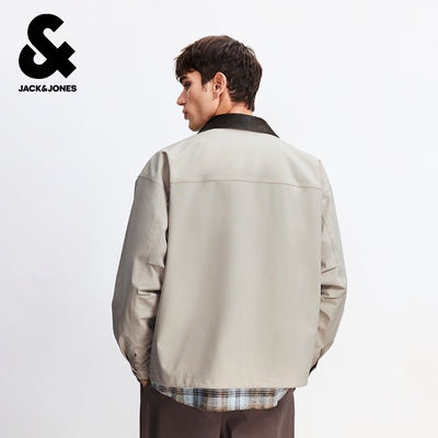 【巴恩风防泼水夹克】杰克琼斯男士外套春季宽松翻领工装上衣男装