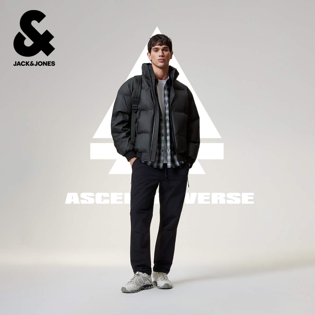 【AT系列】杰克琼斯男装短款羽绒服男春新款简约纯色立领宽松外套,淘宝优惠券,粉丝福利购,淘宝优惠卷