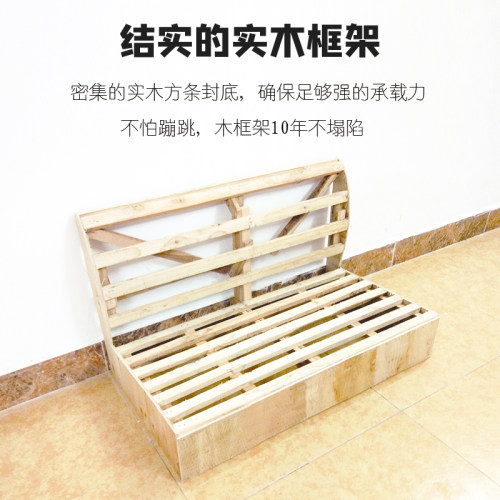极简易窄小空间美甲卡座阳台奶茶店铺双人三人沙发椅无扶手60cm宽 - 图1