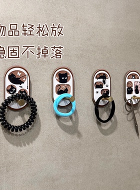 黑猫可爱免打孔无痕挂钩