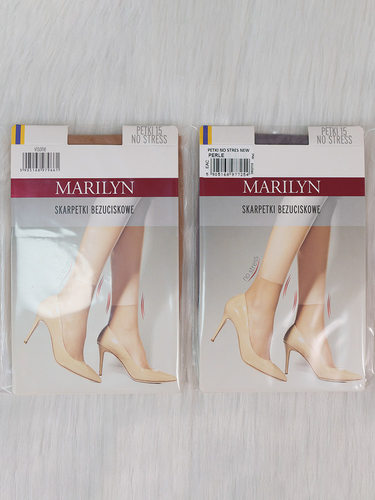 2双装超值波兰Marilyn Petki 15d 短袜纯色丝滑短筒丝袜 男女可穿 - 图2