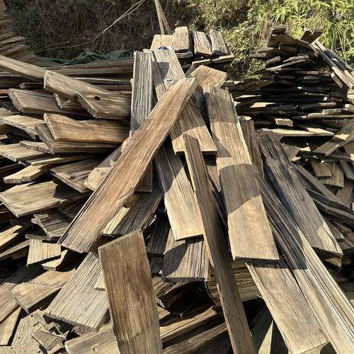 风化旧木板铁杉木门头招牌户外木瓦片风化老瓦板餐饮民宿屋檐装饰 - 图1